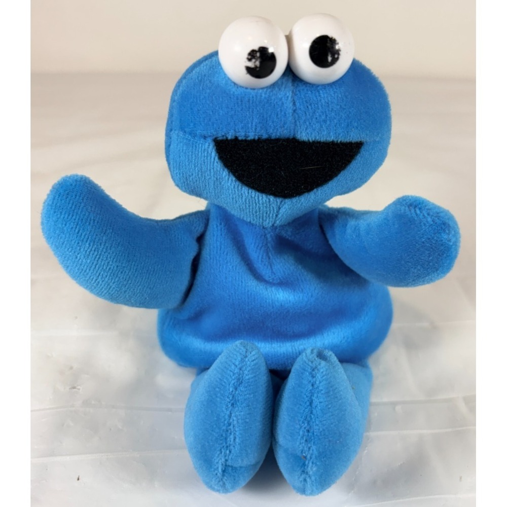 Vtg‎ Applause Classic Cookie Monster Sesame Street Bean Bag Plush Plastic Eyes